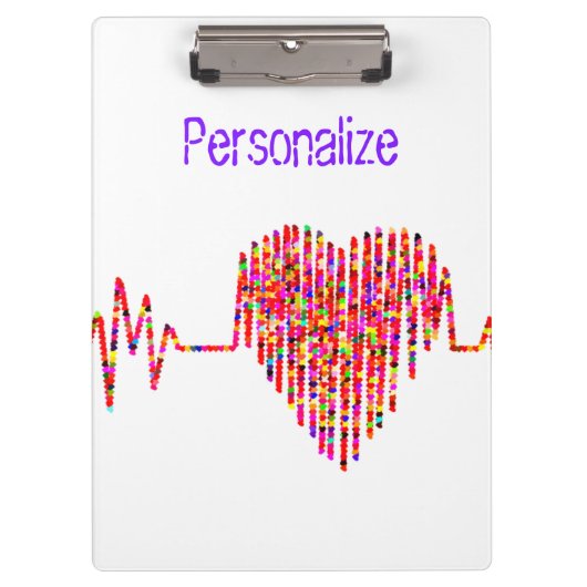 EKG Herzinsuffizienz rot Klemmbrett (Vorderseite)