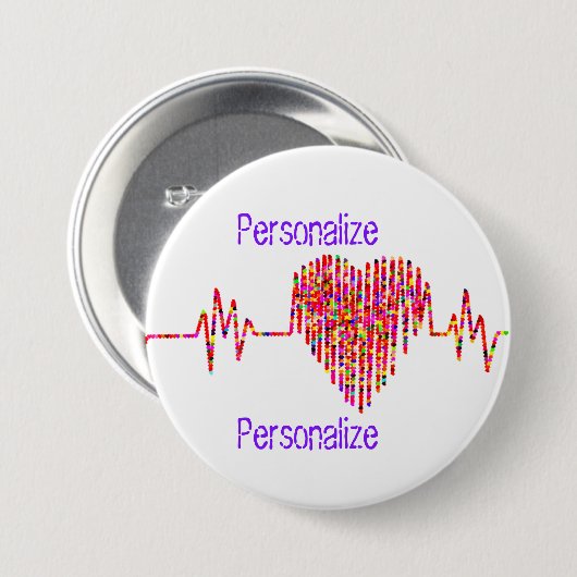 EKG Herzkranzkrankheit Button (Vorne & Hinten)