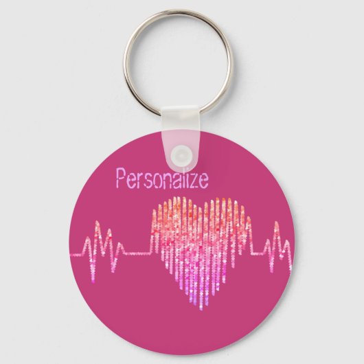 EKG Herzkranzkrankheit Schlüsselanhänger (Vorderseite)