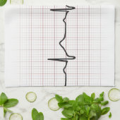 EKG Herzschlag auf Graphen Papier, Puls PhD (Arzt) Handtuch (Gefaltet)