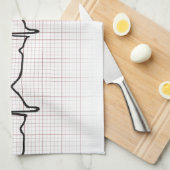 EKG Herzschlag auf Graphen Papier, Puls PhD (Arzt) Handtuch (Viertel Falte)