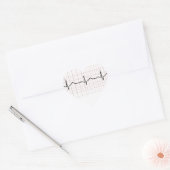 EKG Herzschlag auf Graphen Papier, Puls PhD (Arzt) Herz-Aufkleber (Umschlag)