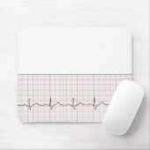 EKG Herzschlag auf Zeichenpapier mit Mousepad (Mit Mouse)