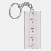 EKG Herzschlag auf Zeichenpapier mit Schlüsselanhänger (Vorderseite links)
