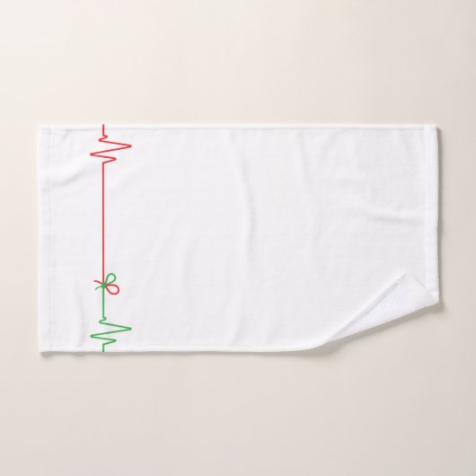 EKG Herzschlag - Leben geht weiter Badhandtuch Set (Handtuch)