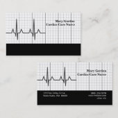 EKG Herzsorgfalt-Krankenschwester-medizinische Visitenkarte (Vorne/Hinten)