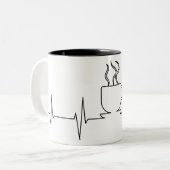 Ekg Kaffee Zweifarbige Tasse (Vorderseite Links)