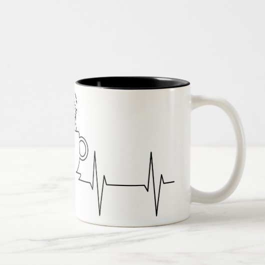 Ekg Kaffee Zweifarbige Tasse (Rechts)