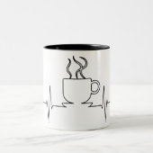 Ekg Kaffee Zweifarbige Tasse (Mittel)