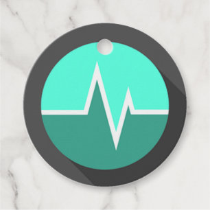 EKG-Klinik-Chirurin grün schwarz Geschenkanhänger