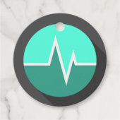 EKG-Klinik-Chirurin grün schwarz Geschenkanhänger (Vorderseite)