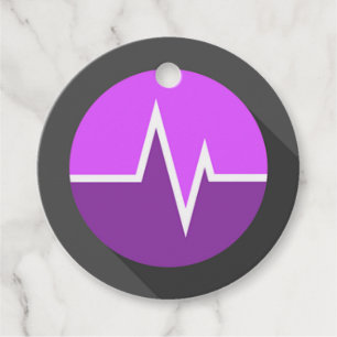 EKG-Klinik lila schwarze Krankenschwester Arzt Geschenkanhänger