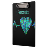 EKG-Leitungs-Herzkrankheit aquamarin blau Klemmbrett (Links)