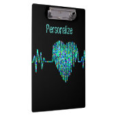 EKG-Leitungs-Herzkrankheit aquamarin blau Klemmbrett (Rechts)