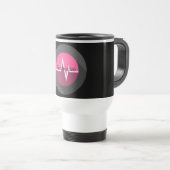 EKG-Line Medical Pink Travel Becher Reisebecher (VorderseiteRechts)