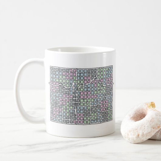 EKG Maze-Tasse Kaffeetasse (Mit Donut)