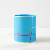 EKG mit individuelle Name Zweifarbige Tasse (Mittel)