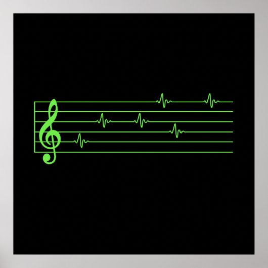 EKG Music Score Poster (Vorne)