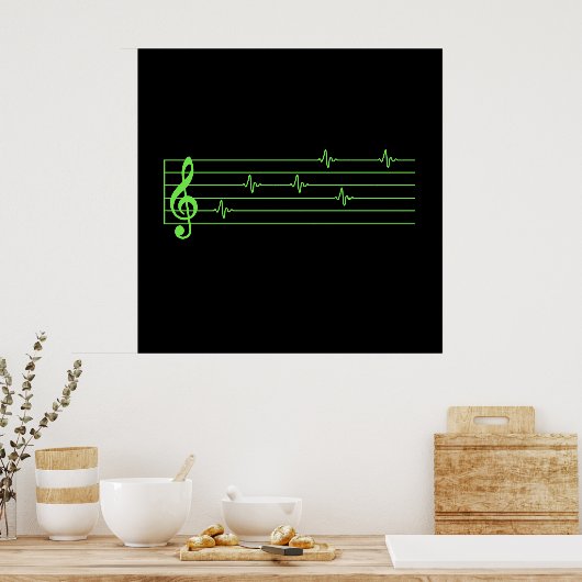 EKG Music Score Poster (Küche)
