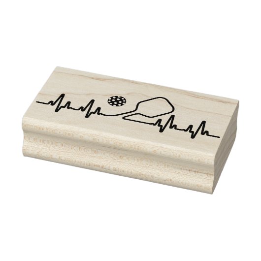 Ekg Pickleball Herzschlag Gummistempel (Stempel)