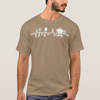 EKG Puls Line Koch Heartbeat Cook Head Koch Culina T-Shirt