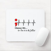 Ekg Semicolon Suicide Awareness Prevention Mousepad (Mit Mouse)