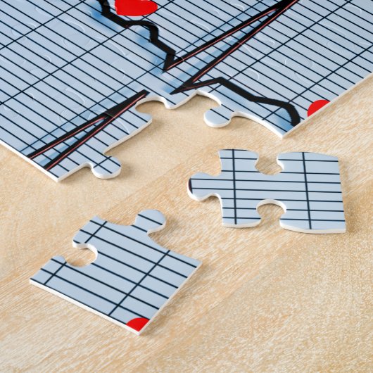 EKG-Streifen Puzzle (Seite)