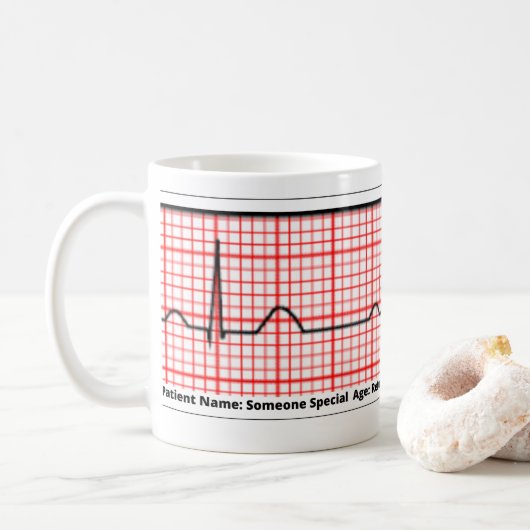 EKG-Tasse Kaffeetasse (Mit Donut)