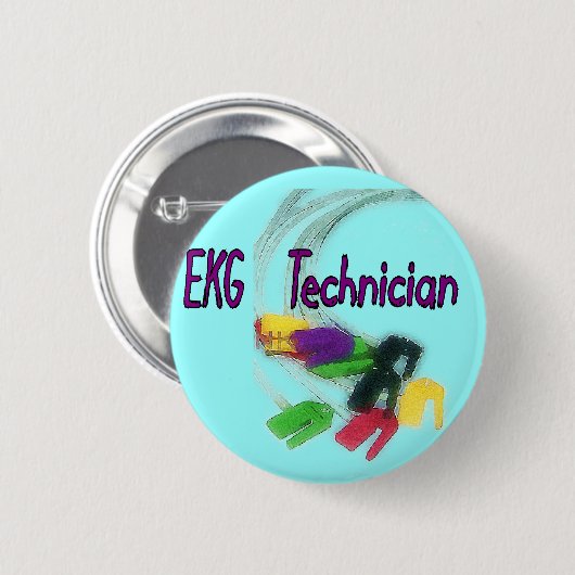 EKG Techniker-Geschenke Button (Vorne & Hinten)