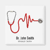 EKG Wave EKG Heartbeat Line Medical Stethoscope Magnet (Vorne)