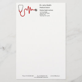 EKG Wave EKG Stethoscope Heartbeat Line Medical Briefpapier