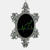 EKGuitar Schneeflocken Zinn-Ornament (Links)