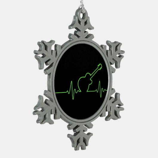 EKGuitar Schneeflocken Zinn-Ornament (Links)