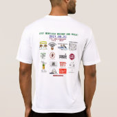 Ekiden Kokosnuss-drahtloses Team-Shirt 2017 T-Shirt (Rückseite)