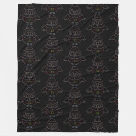 Eklectic Owl Blanket Fleecedecke