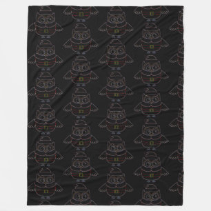 Eklectic Owl Blanket Fleecedecke