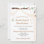 Eklectisches Drape, Mason Jar Leuchten, Bogenhochz Einladung (Vorderseite)