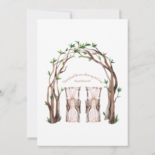 Eklectisches Drape, Mason Jar Leuchten, Bogenhochz Einladung (Rückseite)