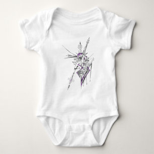 Eklektische farbenfrohe abstrakte Stammes-Tattoo-K Baby Strampler