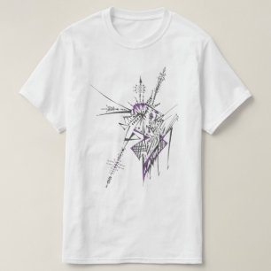Eklektische Farbige Abstrakte Stammes-Tätowierkuns T-Shirt