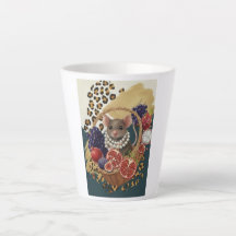 Eklektische Maus mit Perlen Latte Tasse, Chic Maxi