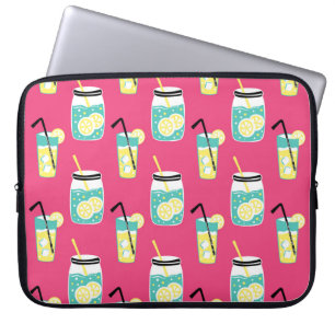 eklektische Sommerelemente, Vintage nahtlose Backg Laptopschutzhülle