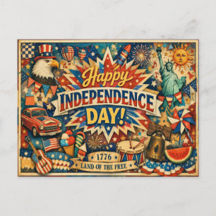 Eklektischer Americana Unabhängigkeitstag Feiertagspostkarte