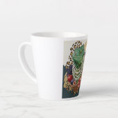 Eklektischer Leguan mit Perlen Latte-Mug, Chic Max Milchtasse (Linke Ecke)