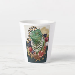 Eklektischer Leguan mit Perlen Latte-Mug, Chic Max Milchtasse