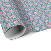 Eklektisches Boho-Rot Türkis Geschenkpapier (Rolleneckpunkt)