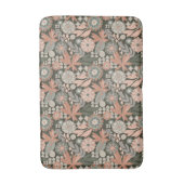 Eklektisches Boho-Terrakotta-Kohle-Botanisches Flo Badematte (Vorderseite Vertikal)
