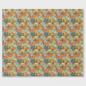 Eklektisches Patchwork: Vielfältige Muster-Mischun Geschenkpapier (Flach)