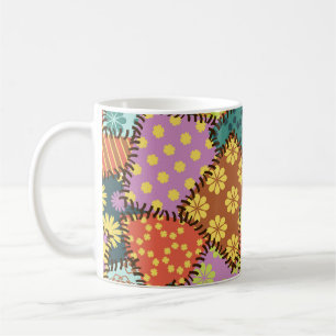 Eklektisches Patchwork: Vielfältige Muster-Mischun Kaffeetasse