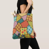 Eklektisches Patchwork: Vielfältige Muster-Mischun Tasche (Von Nahem)
